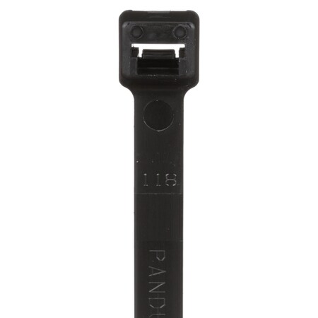 Panduit Cable Tie, 8 in L, 2 in Max Bundle Dia., Black, Nylon 6/6, 120 lb Strength, 250 PK PLT2H-TL300